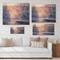 Designart - Winter Landscape With The RiverOriginal - Lake House Print on Natural Pine Wood